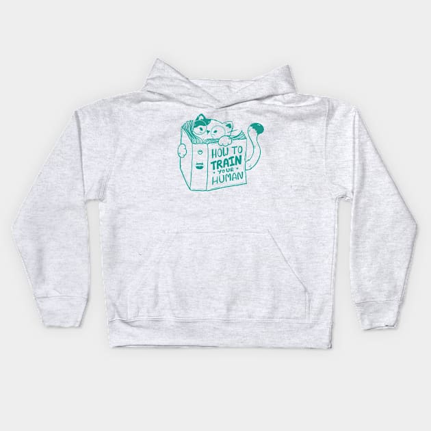 How to Train Your Human-Teal Kids Hoodie by JenLyn Designs